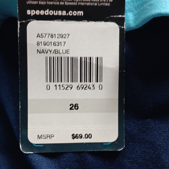 Speedo Girls Contrast Trim Swimsuit One-Piece SIZE 26 XXS - Picture 3 of 3